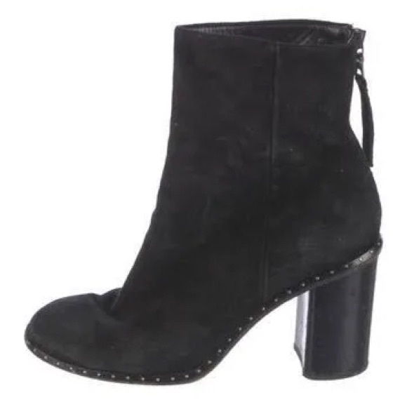Suede black rag and bone heeled boot - Picture 1 of 3